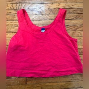 Old navy hot pink boxy cropped tank